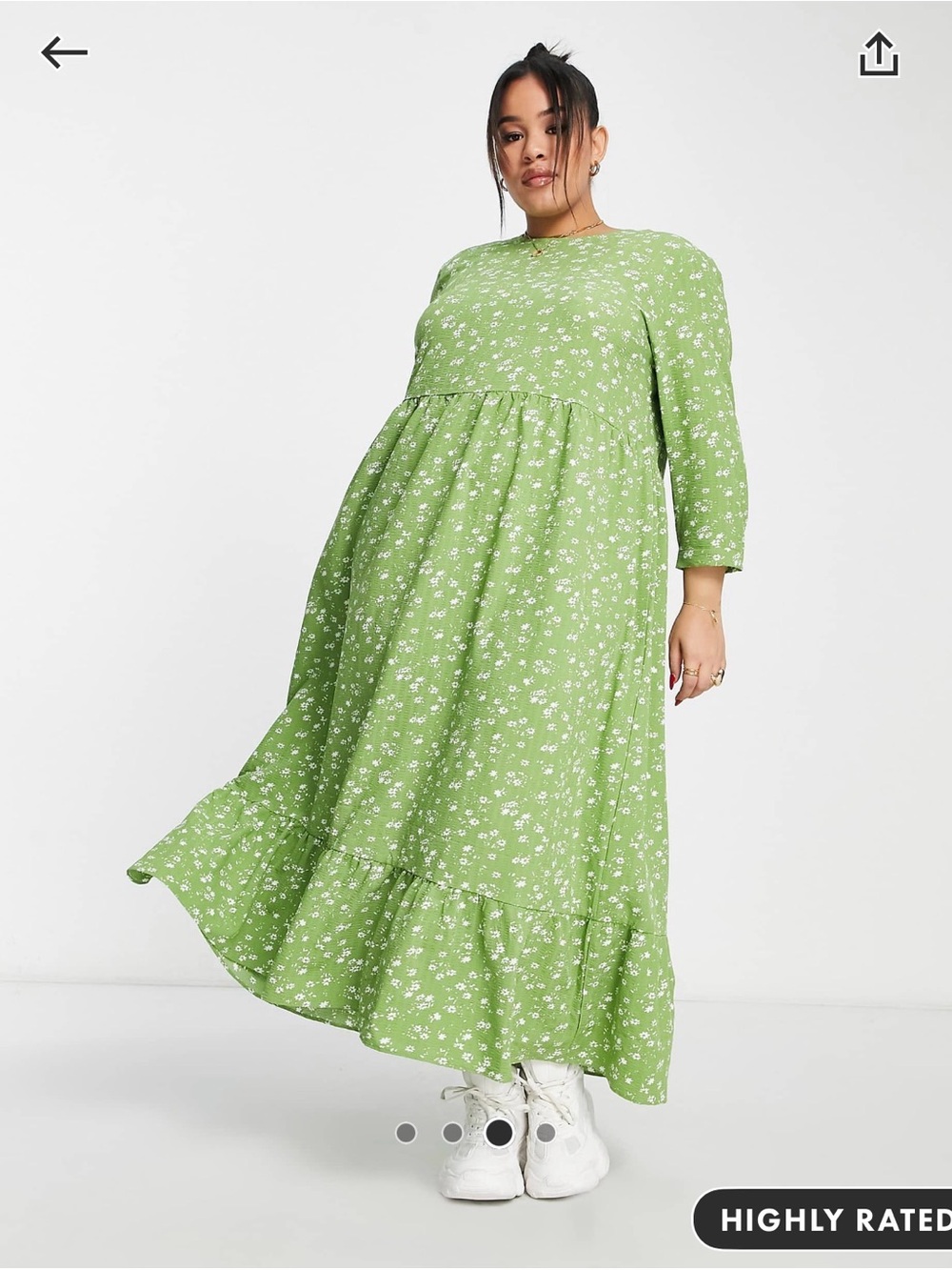 Glamorous ASOS Green Floral Maxi Dress